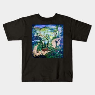 Peacocks in the spirit world Kids T-Shirt